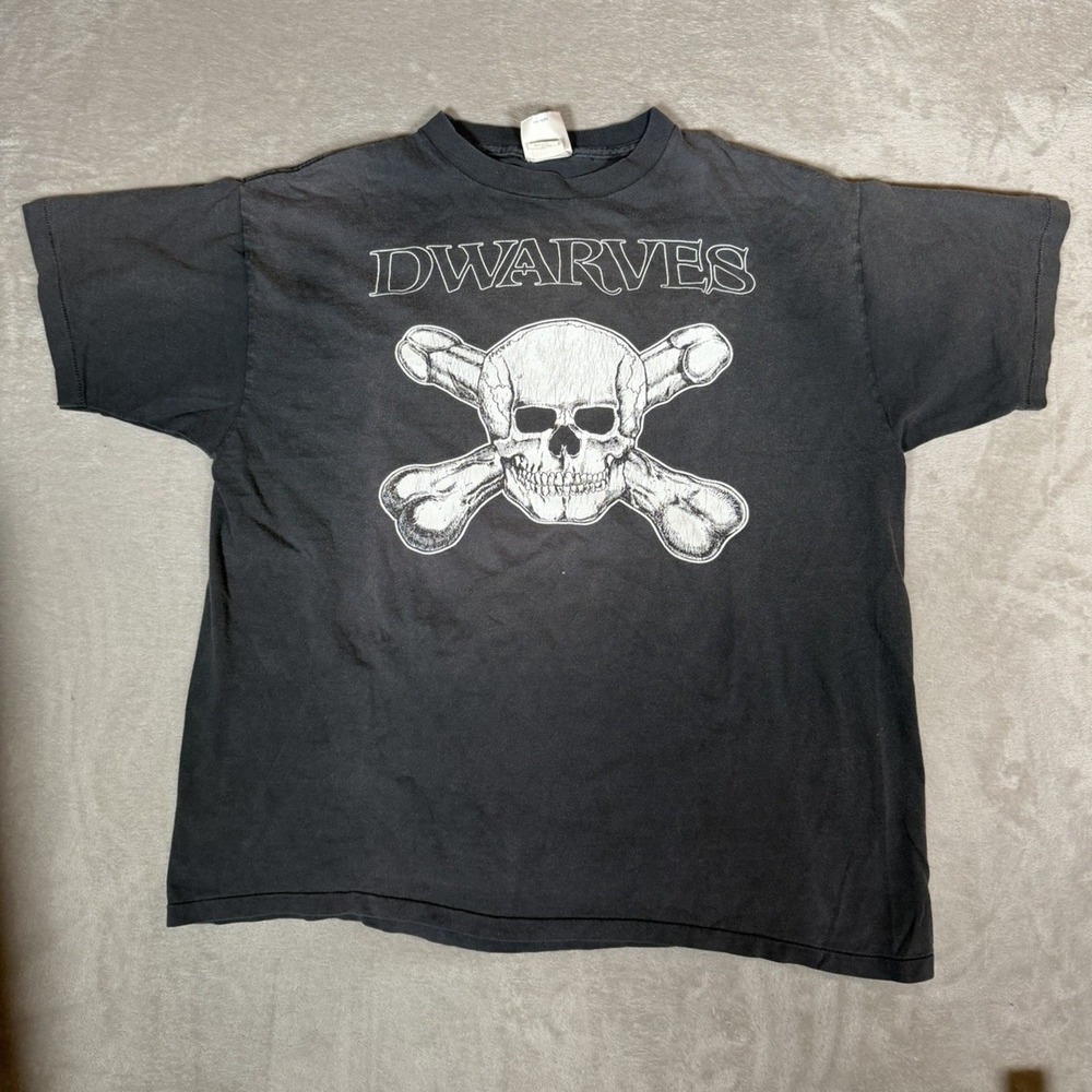 Vintage 1992 Dwarves T Shirt Skull Crossboners Bomb 92 Punk Band Delta USA XL